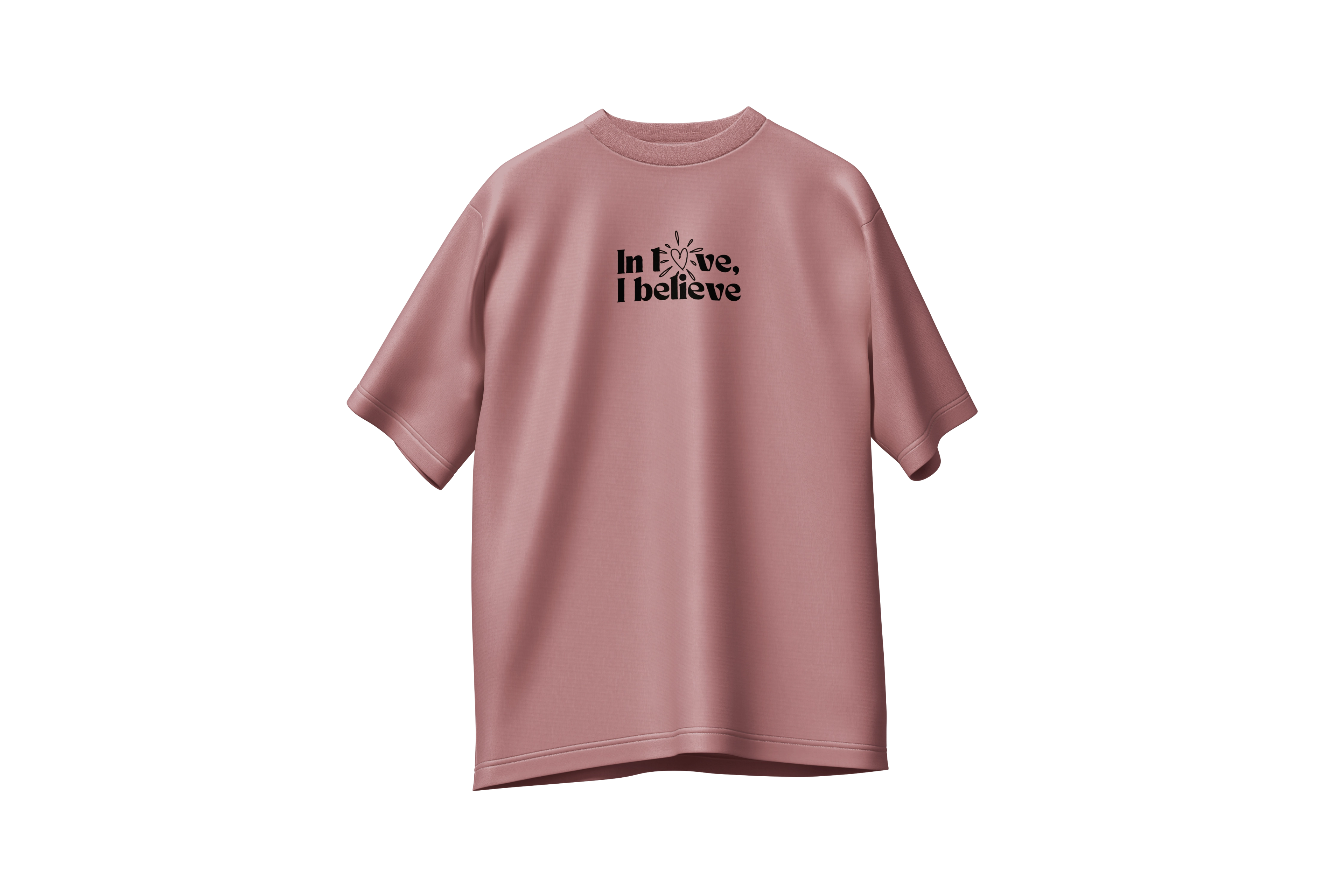 Tshirt oversize In Love I Believe 240g