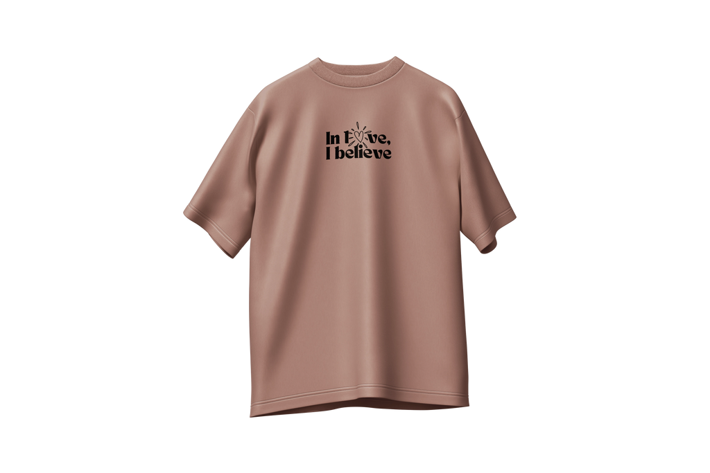 Tshirt oversize In Love I Believe 240g
