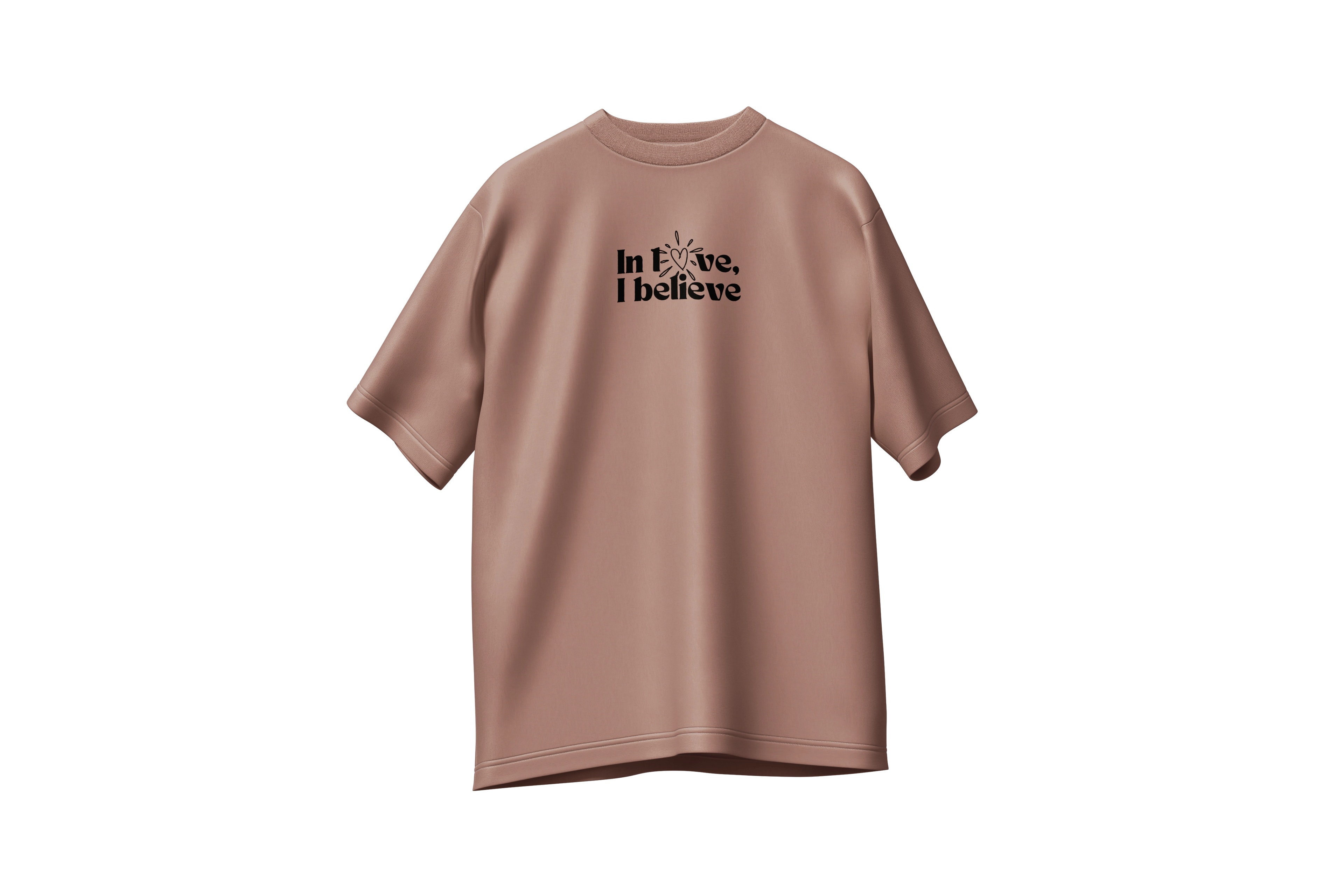 Tshirt oversize In Love I Believe 240g
