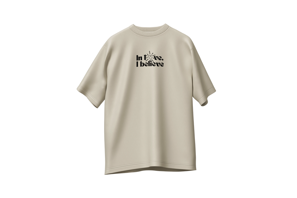 Tshirt oversize In Love I Believe 240g