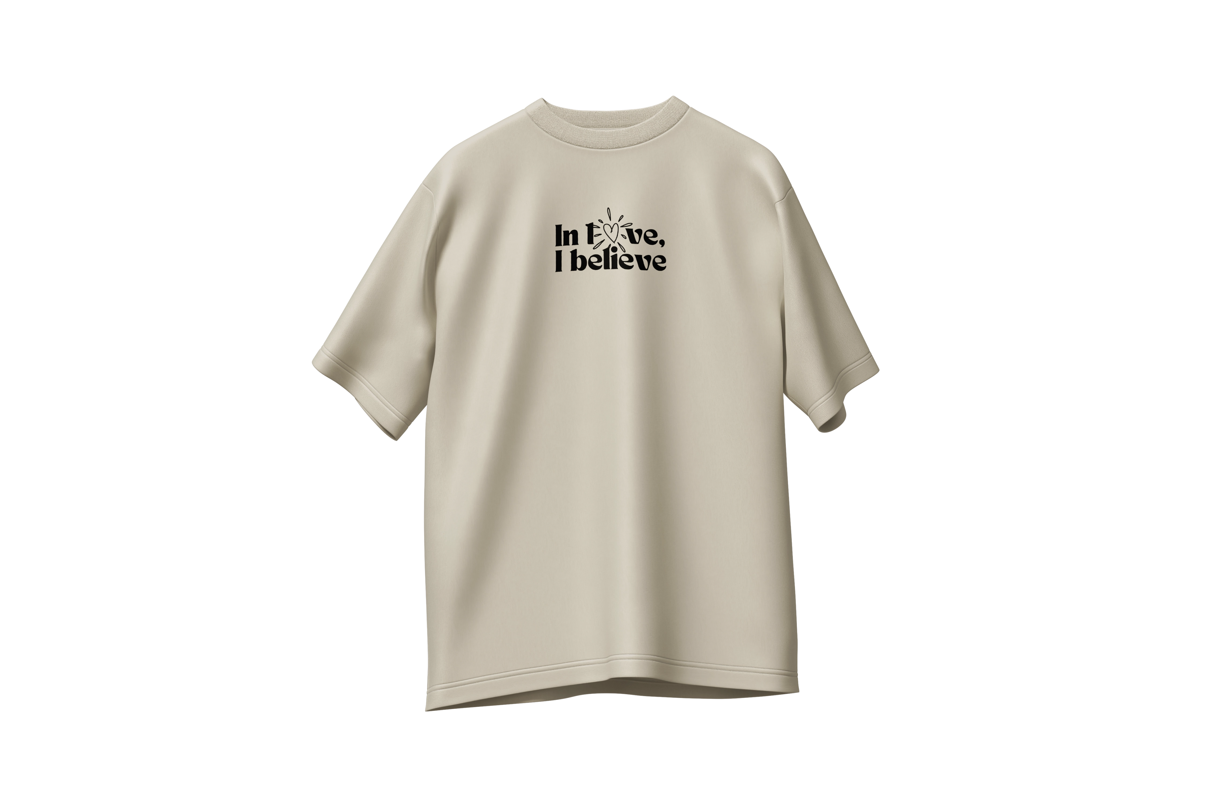 Tshirt oversize In Love I Believe 240g