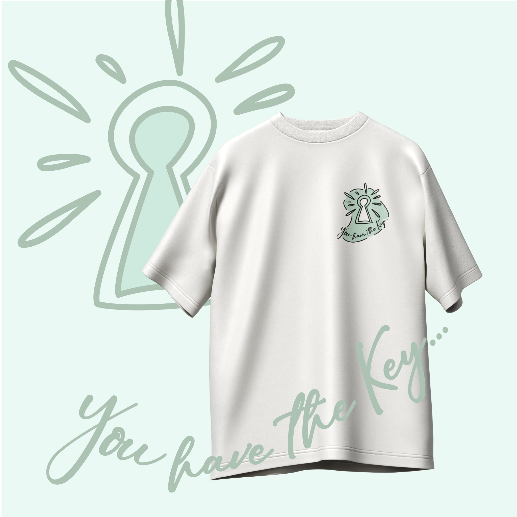 Matching tshirts (x2) Key/Heart oversize,220g