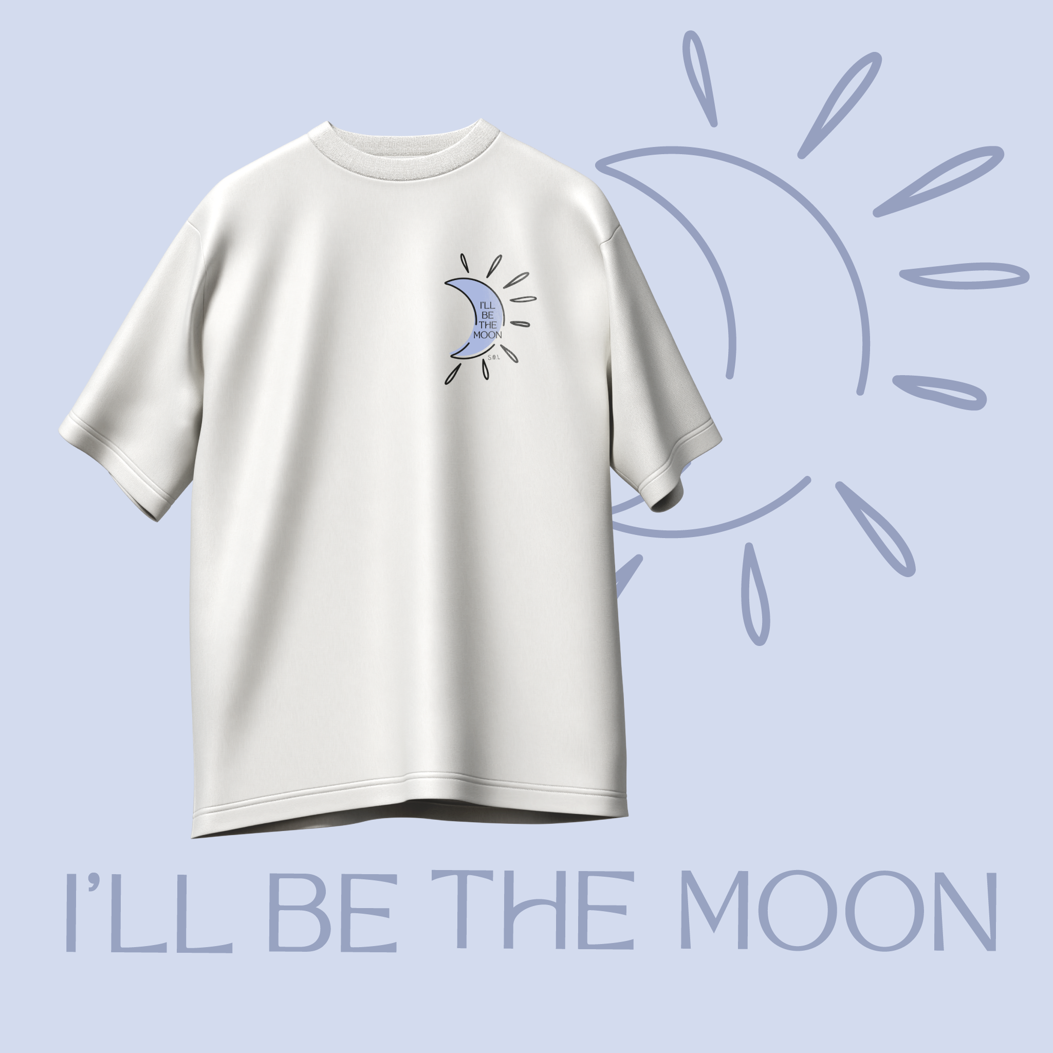 Matching tshirts (x2) Sun/Moon  oversize 220g