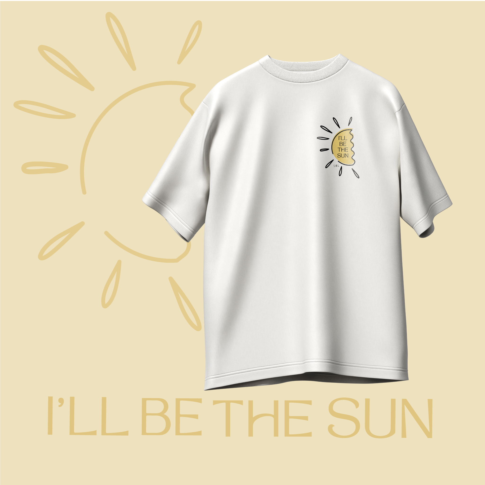Matching tshirts (x2) Sun/Moon  oversize 220g