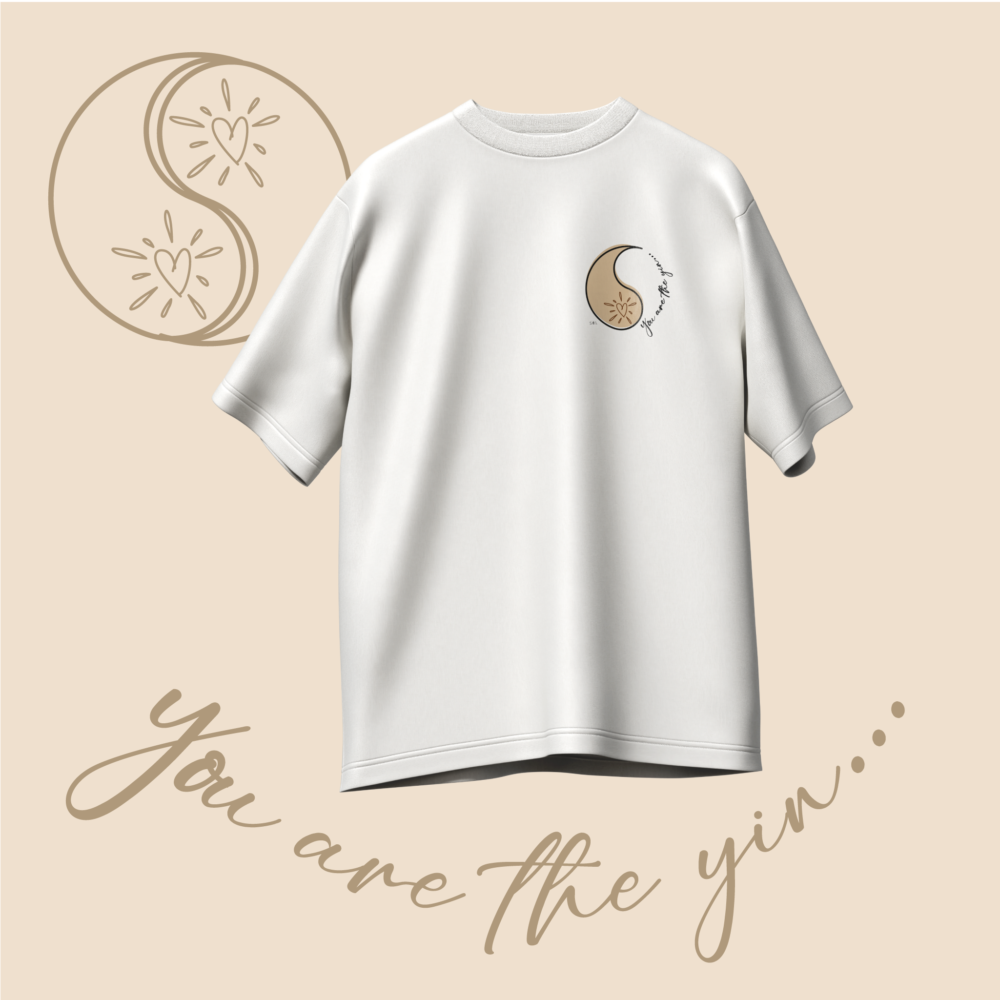 Matching tshirts (x2) Yin/Yang oversize 220g