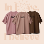 T-shirt_oversize_marron_rose_ambre_message_In_Love_I_Believe_design_coeur_soleil_Soldiers_of_Love_coton_240g