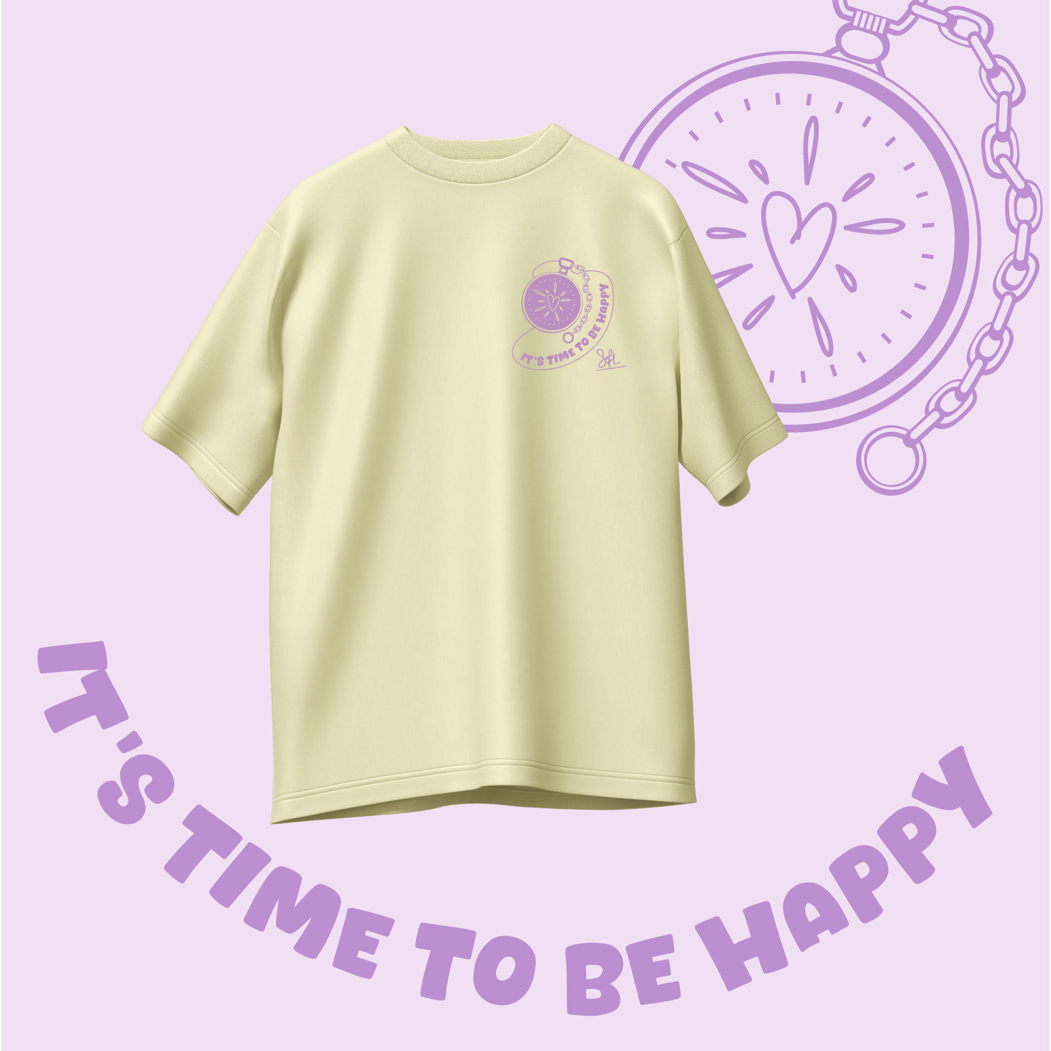 Tshirt Relax It's time to be Happy ! 155g