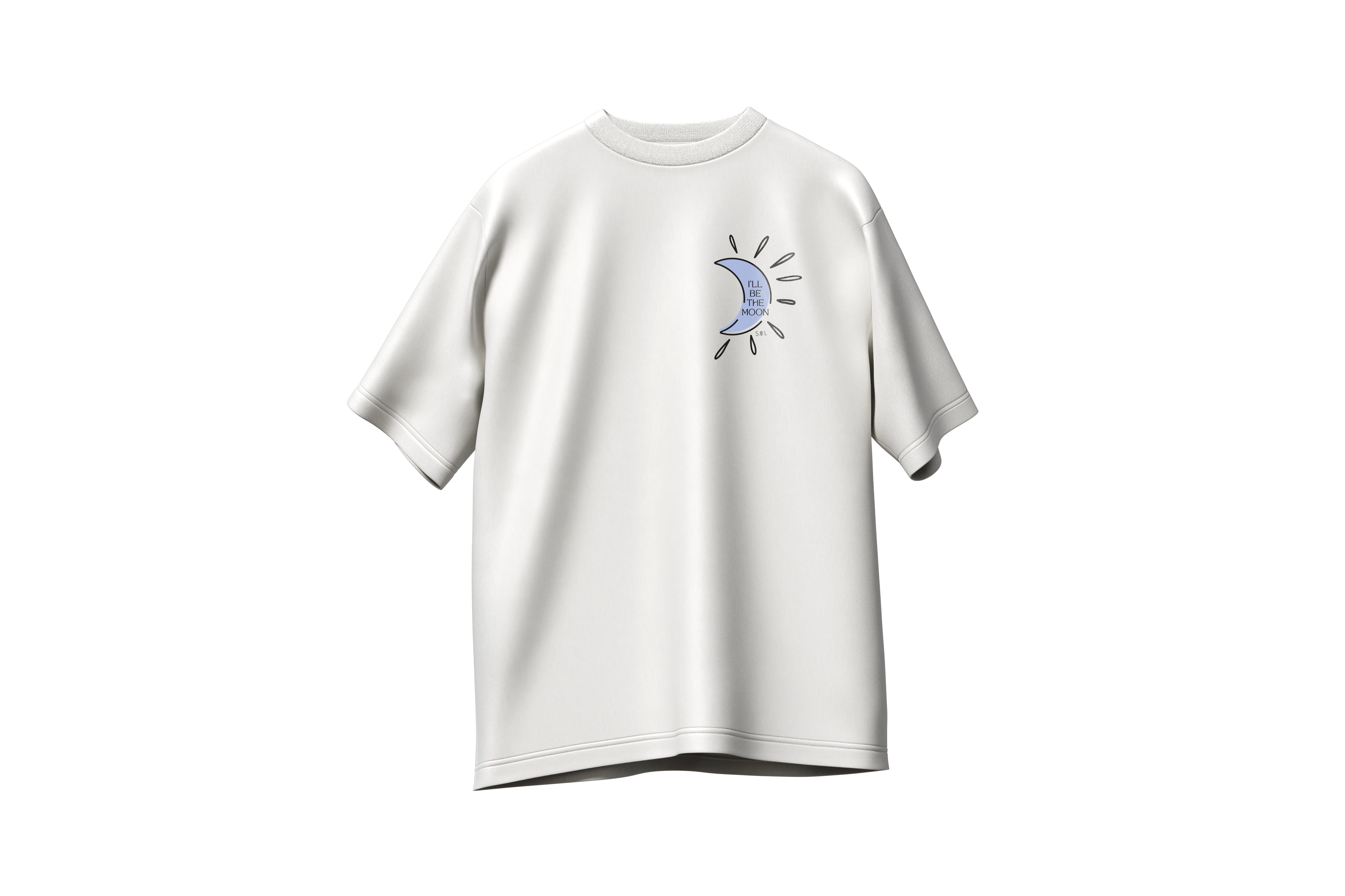 Matching tshirts (x2) Sun/Moon  oversize 220g