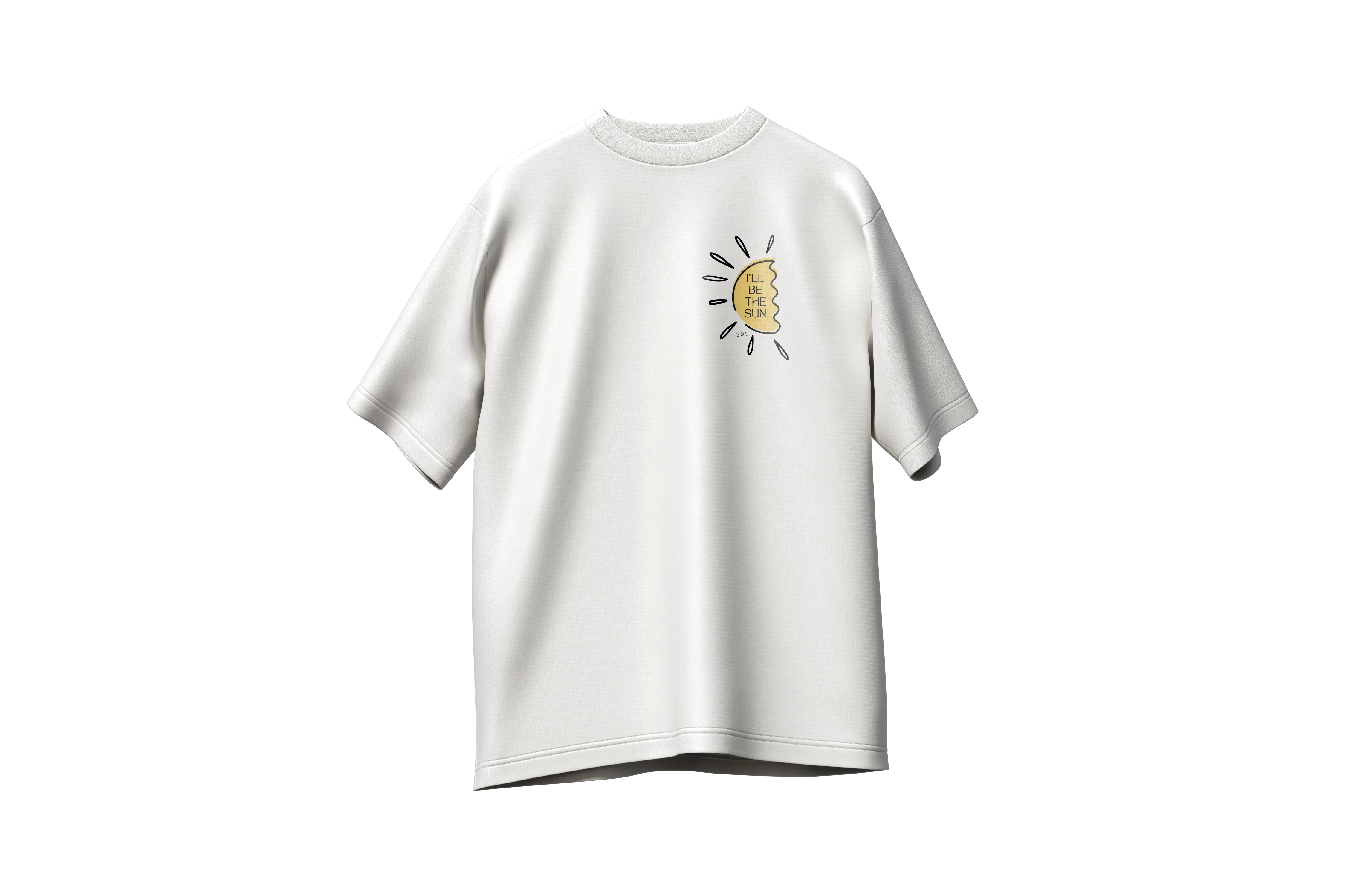 Matching tshirts (x2) Sun/Moon  oversize 220g